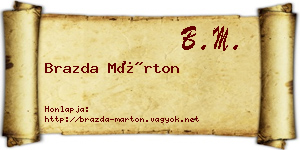 Brazda Márton névjegykártya