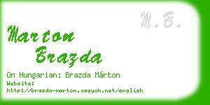 marton brazda business card