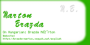 marton brazda business card